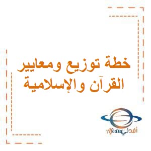خطة توزيع درجات ومعايير التربية الإسلامية والقرآن الكريم للمرحلة الإبتدائية الفصل الأول منهج الكويت